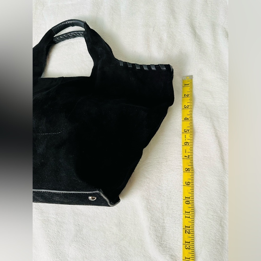 Haute Hippie Black Suede Hobo Bag With Detachable Pouch - Picture 6 of 12